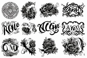 Condonation of CN letters romantically tattoo idea