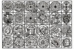 stained glass window fields tattoo idea