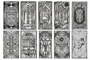 stained glass window fields tattoo idea