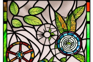stained glass window fields tattoo idea