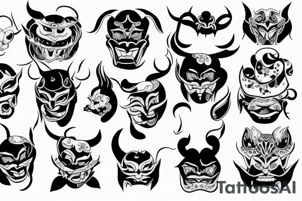 Hannya mask tattoo idea