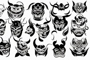Hannya mask tattoo idea
