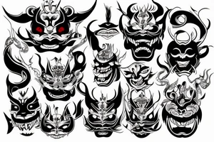 Hannya mask tattoo idea