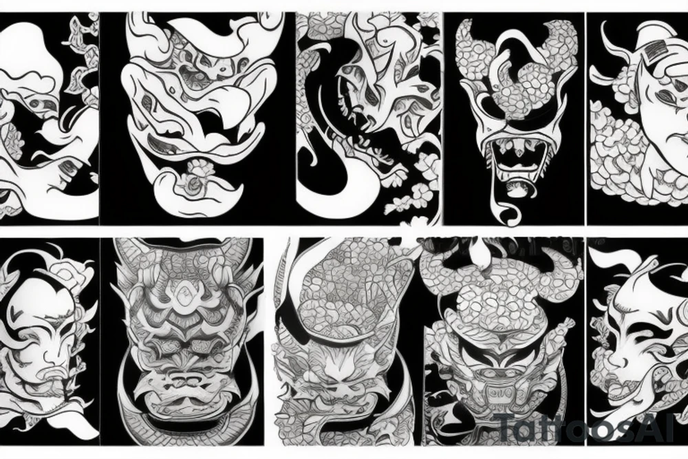 Hannya mask tattoo idea