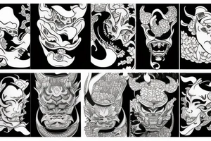 Hannya mask tattoo idea