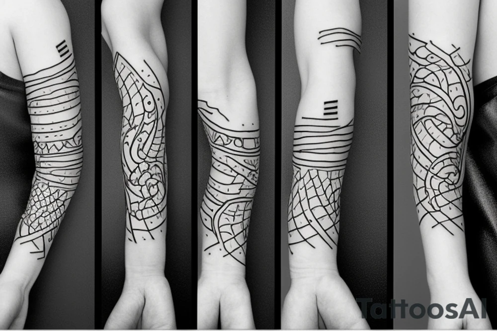 white labrador one line tattoo idea