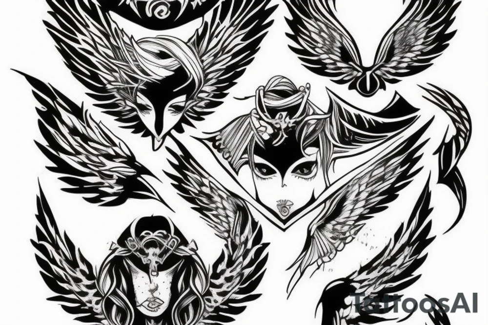 Angel Devil tattoo idea