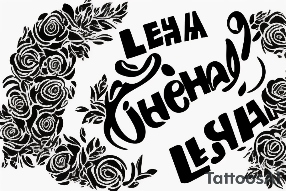 dev ved lesha name in it wrist band tattoo idea