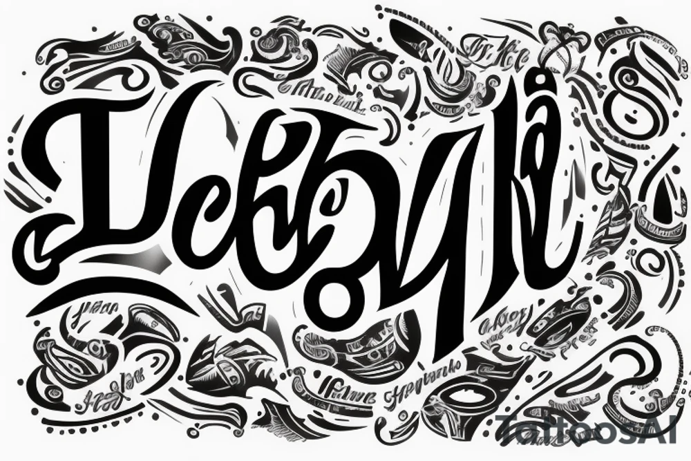dev ved l name in it wrist band tattoo idea