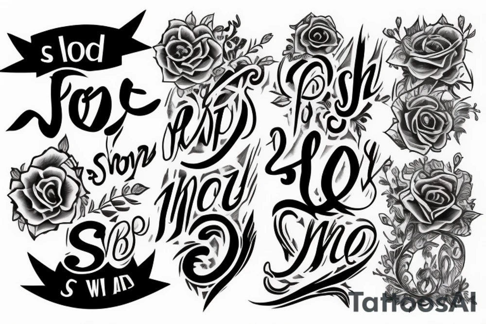 Text tattoo with Solo text in neck tattoo idea
