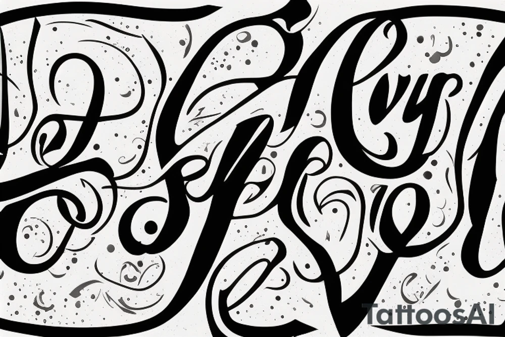 dev ved  name combine in one letter tattoo idea