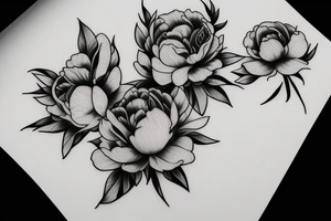 Flowers peonies women tattoo tattoo idea