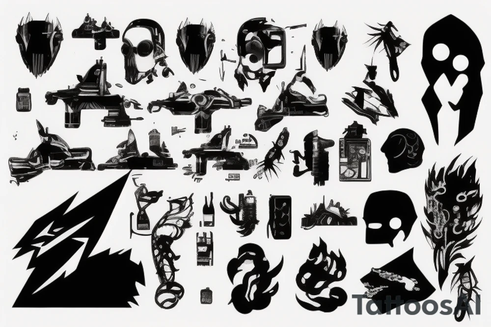 gaming , cyberpunk , future tattoo idea