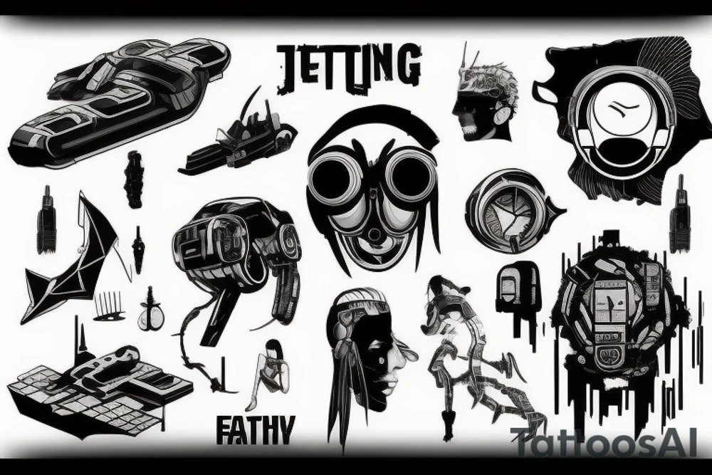gaming , cyberpunk , future tattoo idea