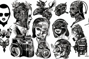 gaming , cyberpunk , future tattoo idea