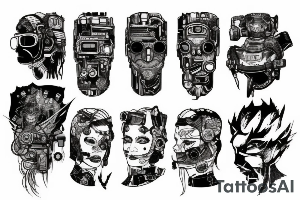 gaming , cyberpunk , future tattoo idea
