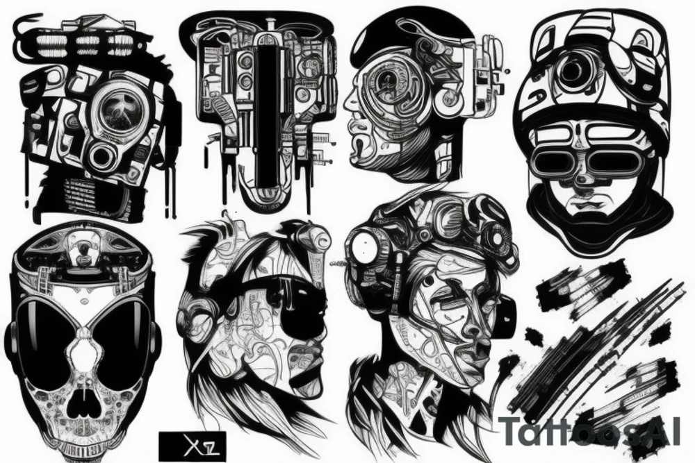 gaming , cyberpunk , future tattoo idea