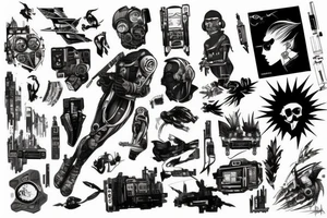 gaming , cyberpunk , future tattoo idea