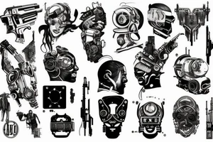gaming , cyberpunk , future tattoo idea