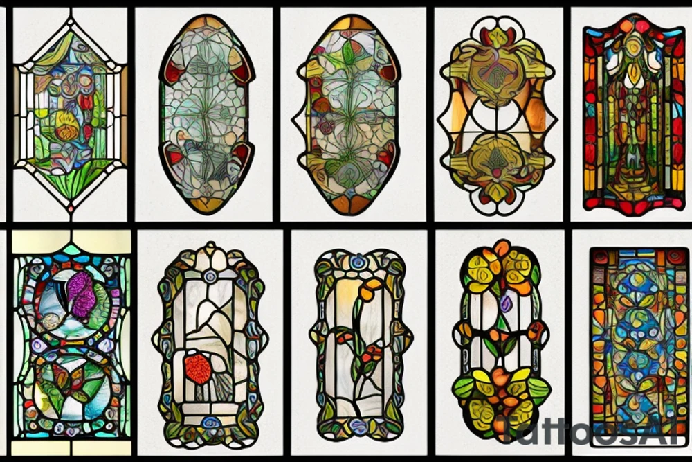 stained glass window fields tattoo idea