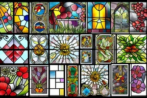 stained glass window fields tattoo idea