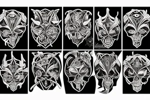 Claws are coming to face arround the neck from chest tattoo idea
