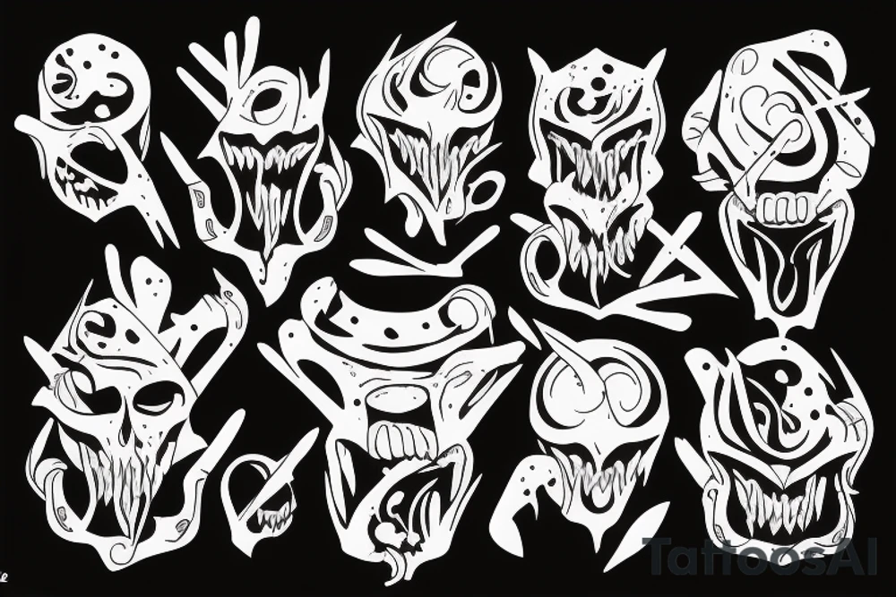 Claws are coming to face arround the neck from chest tattoo idea