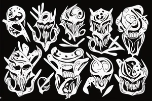 Claws are coming to face arround the neck from chest tattoo idea