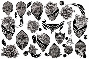 An embrace of arems arround neck, reaching from chest tattoo idea