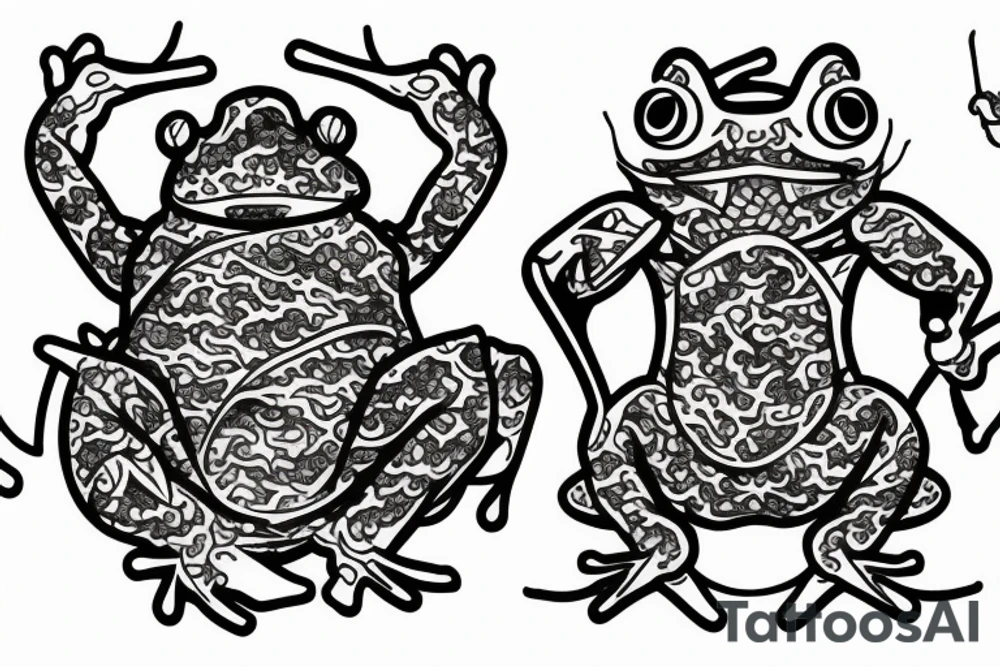 Samurai frog tattoo idea