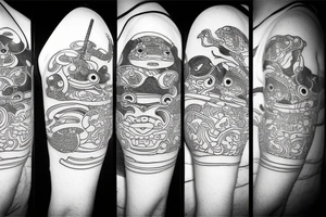 Samurai frog tattoo idea