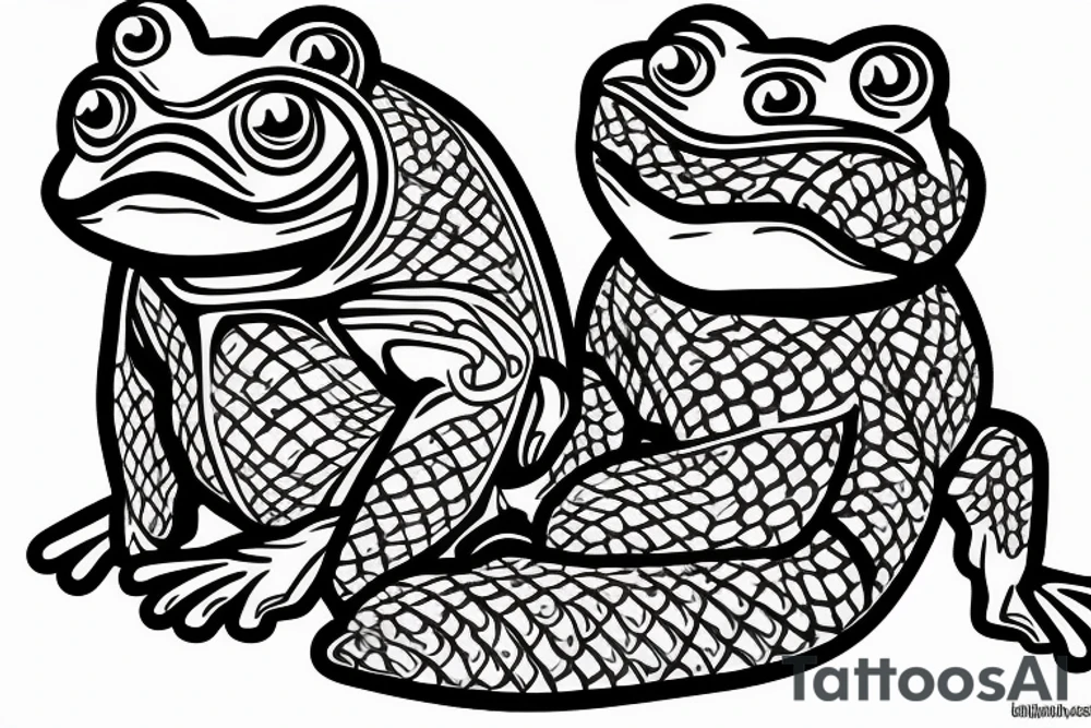 Samurai frog tattoo idea