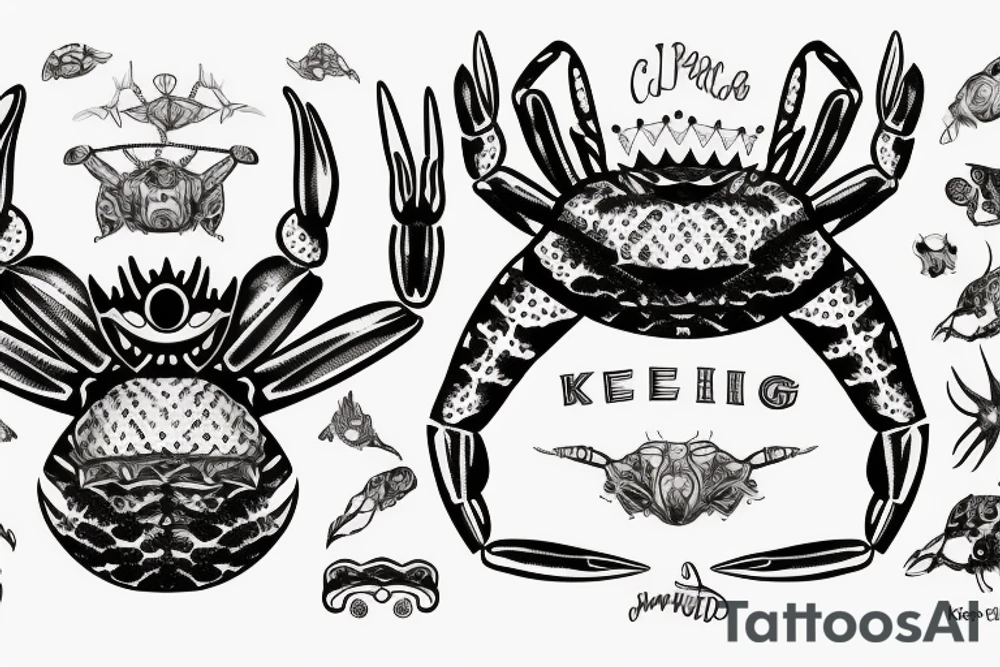 King crab tattoo idea