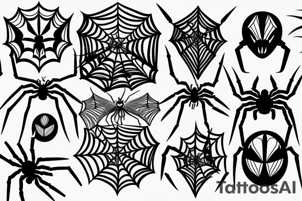 thin spider tattoo idea
