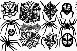 thin spider tattoo idea