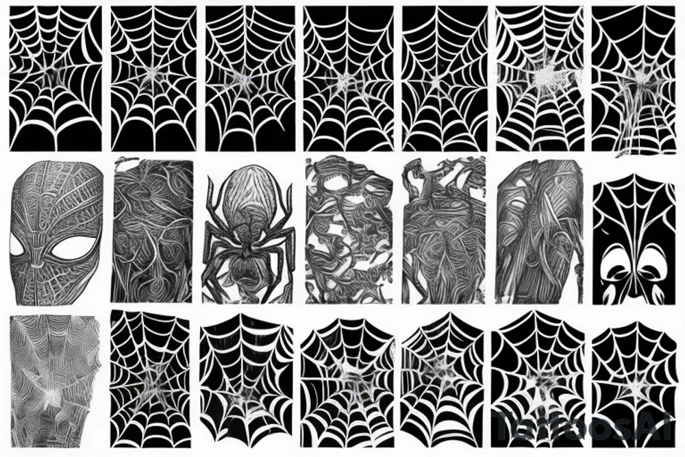 thin spider tattoo idea