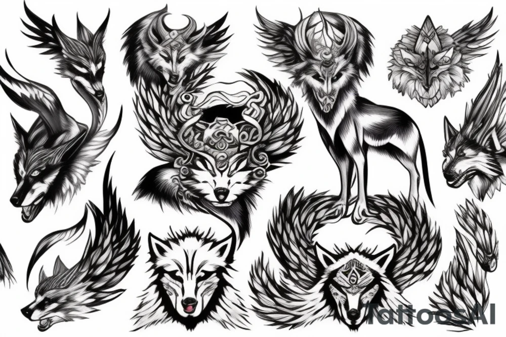 White Wolf spirit guide tattoo idea