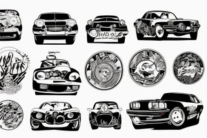 Jdm car in a comic tattoo idea