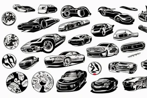 Jdm car in a comic tattoo idea