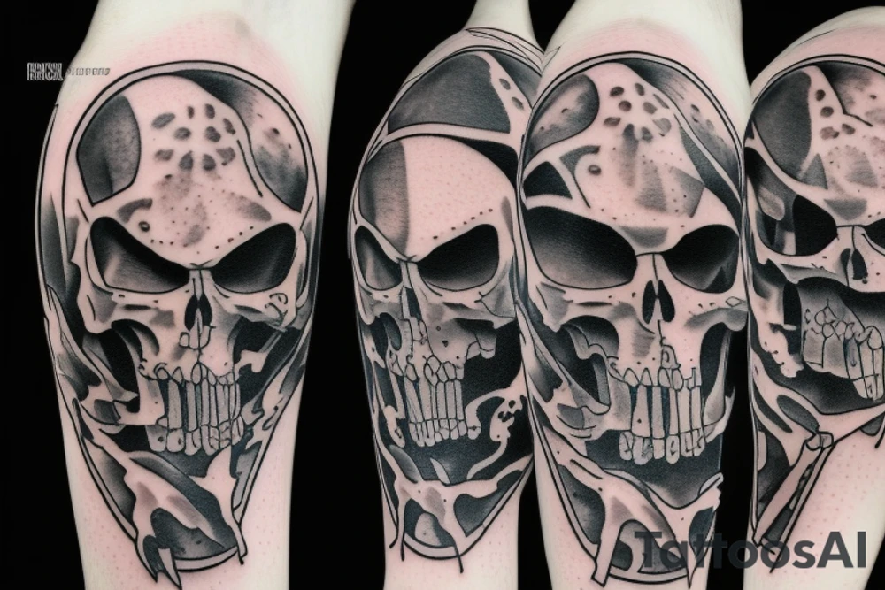 punisher graveyard tattoo idea