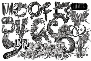 Compilation of letters: M T J tattoo idea