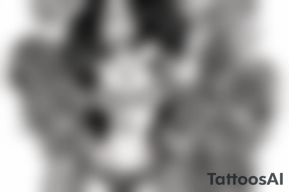 sexy topless chicana female wearing denim shorts tattoo idea