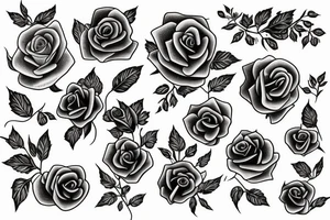 Horse with a rose bush tattoo idea