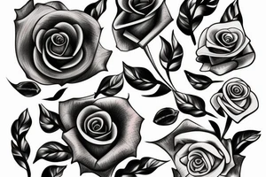 Horse with a rose bud tattoo idea
