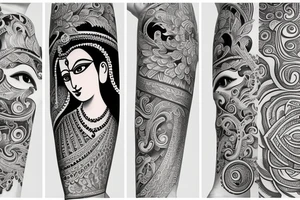 flute of krishna tattoo idea