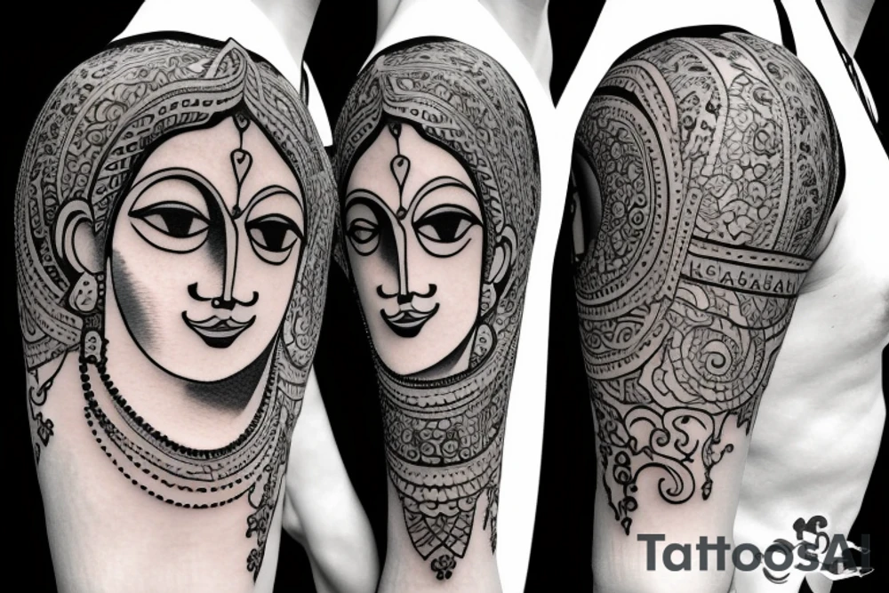 flute of krishna tattoo idea