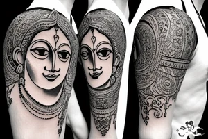 flute of krishna tattoo idea