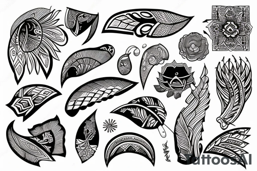 indian flut tattoo idea