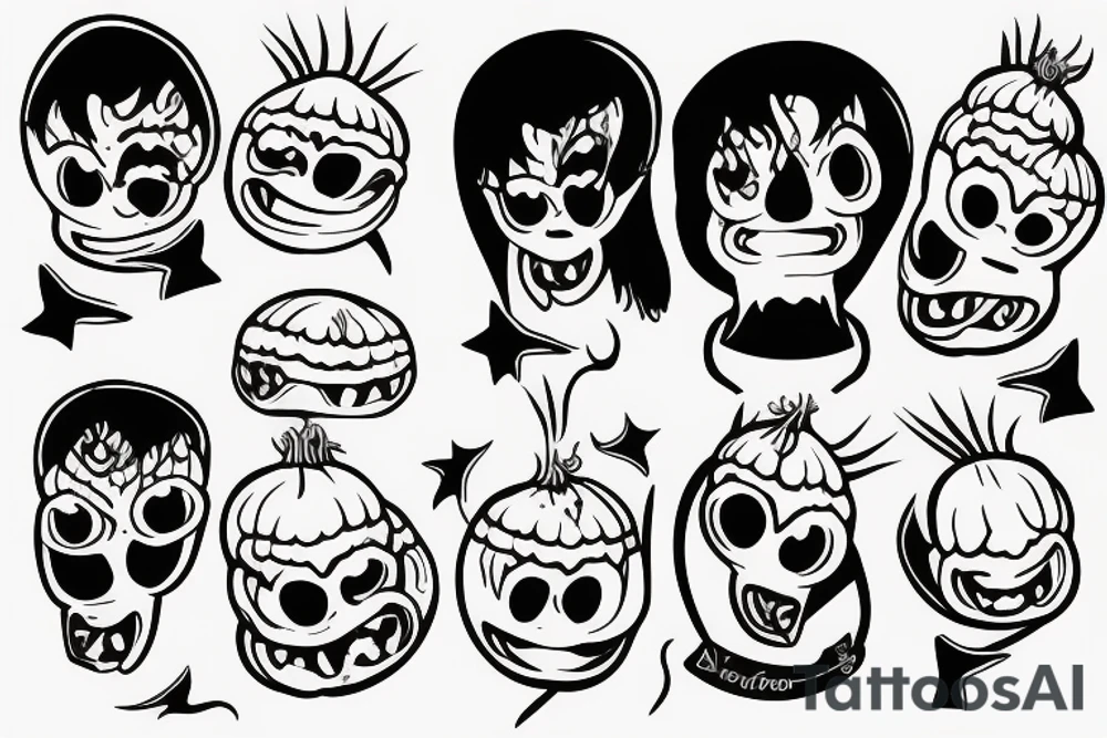 Hugging onions tattoo idea