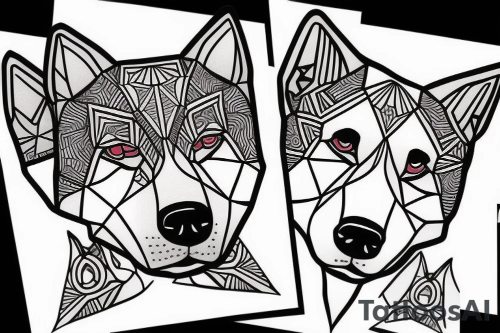 Siberian Husky puppy tattoo idea